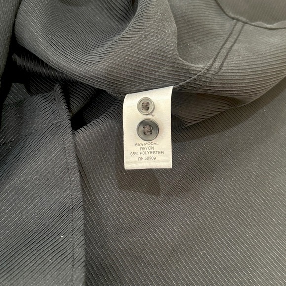 Murano Long Sleeve Button Up Shirt Textured Black Large - Picture 4 of 6